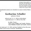 Schenn Katharina 1922-2005 Todesanzeige